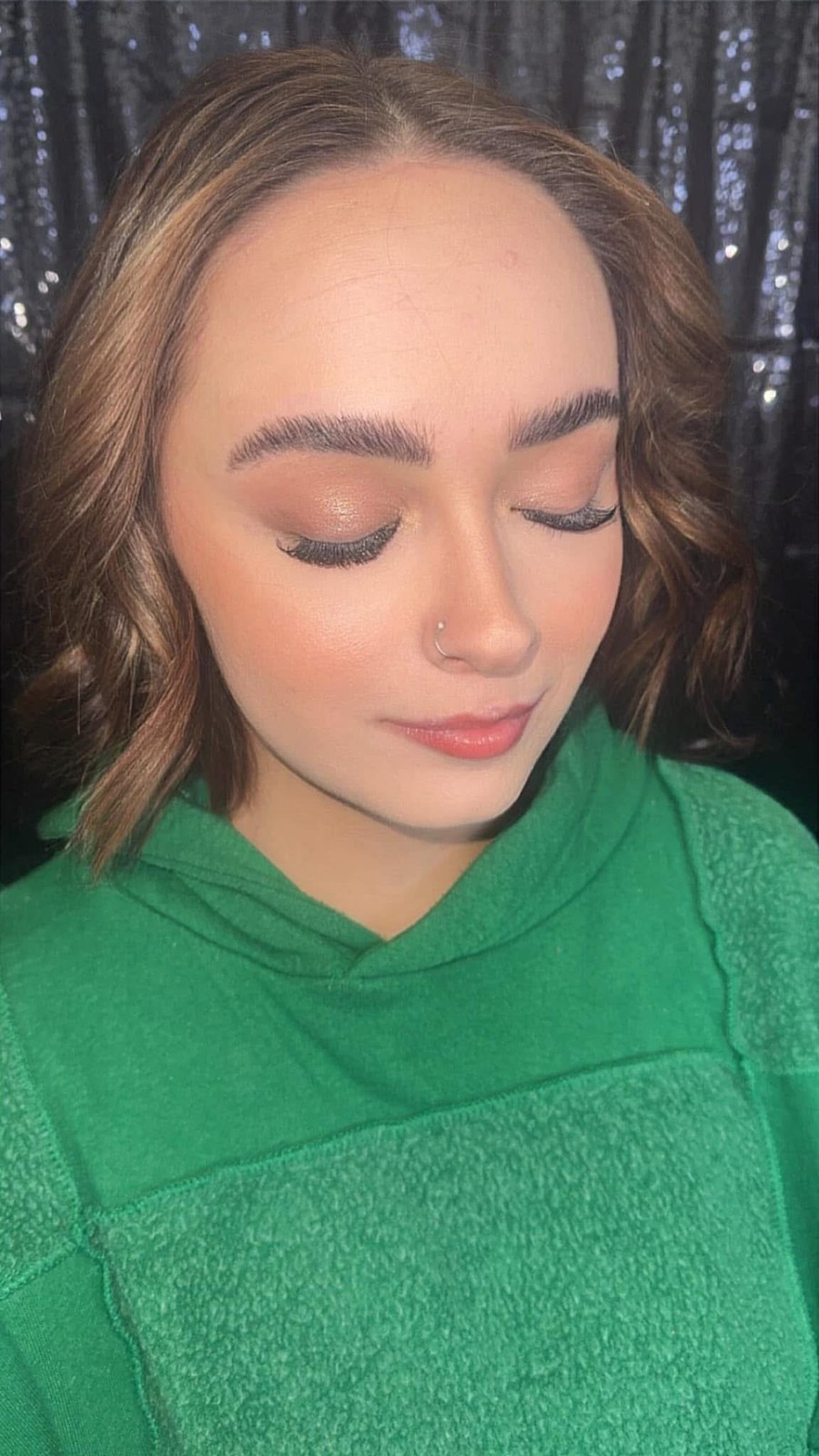 Warm neutral makeup with a natural skin finish